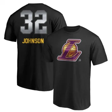 Black Youth Magic Johnson Los Angeles Lakers Midnight Mascot T-Shirt