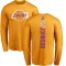 Gold Men's Magic Johnson Los Angeles Lakers Backer Long Sleeve T-Shirt