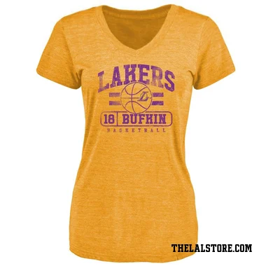 Gold Women's Kobe Bufkin Los Angeles Lakers Baseline T-Shirt