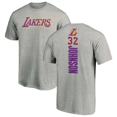 Men's Magic Johnson Los Angeles Lakers Ash Backer T-Shirt