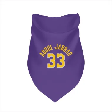 Purple Los Angeles Lakers Kareem Abdul-Jabbar   Dog & Cat Pet Bandana