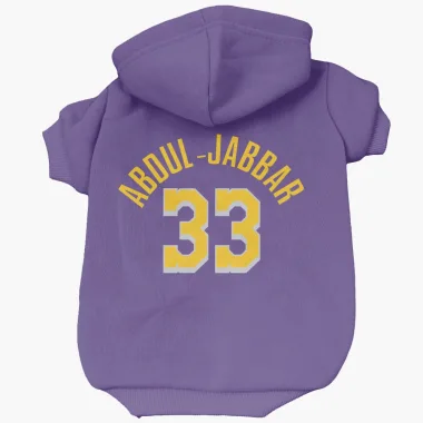 Purple Los Angeles Lakers Kareem Abdul-Jabbar   Dog & Cat Pet Hoodie